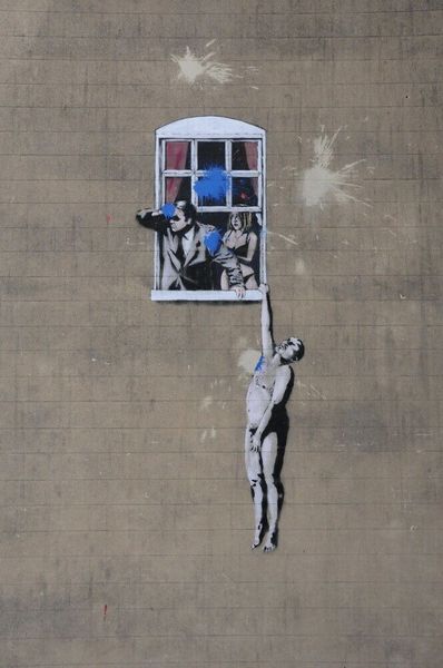 

banksy mural -2 home decor handpainted &hd print oil paintings on canvas wall art large pictures 200119