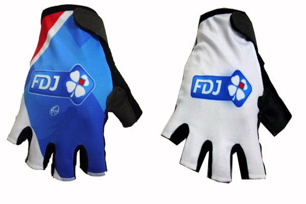 

2015 fdj pro team 2 colors one pair sports half finger cycling jersey gloves mtb road mountain bike bicycle gel gloves, Black