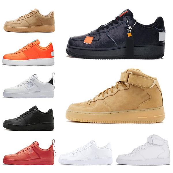 

2019 dunk utility mens womens running shoes all black white sports skateboarding high low cut wheat brown trainers sneakers 36-45