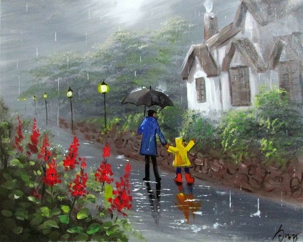 

oil painting scenery father and son hand painted art oil painting on canvas home decor wall art picture