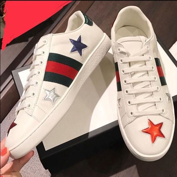 

С Коробкой Из Натуральной Кожи Белые Повседневные Плоские Туфли Для Мужчин Марки