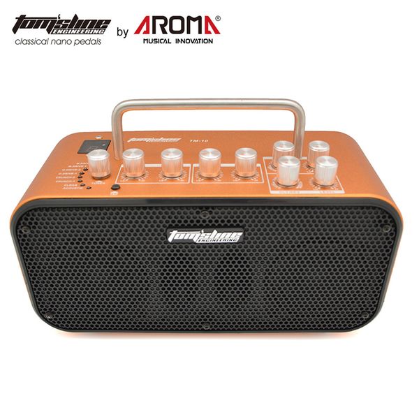 

aroma tm-10 mini 10w double speakers amp for electric guitars built-in 8 preset sound and 4 effect chorus
