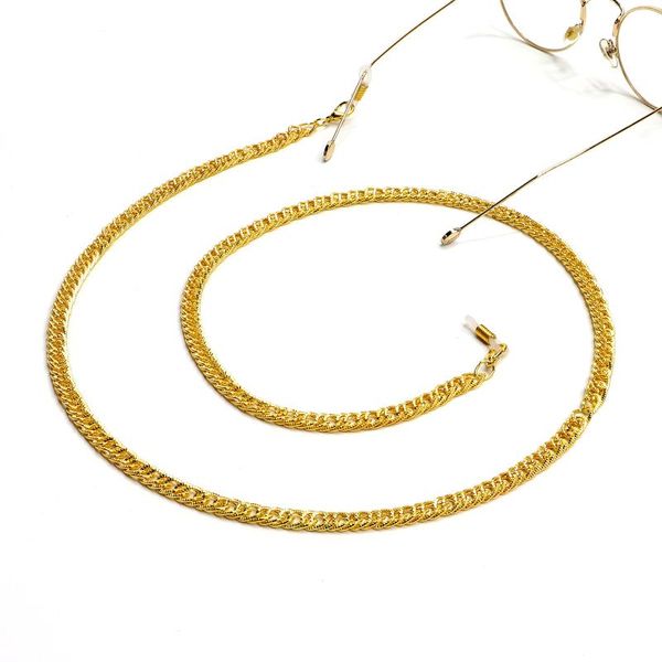 

gold color eyeglasses sunglasses reading chain holder cord lanyard necklace thick chain for sunglasses neck strap rope, Silver