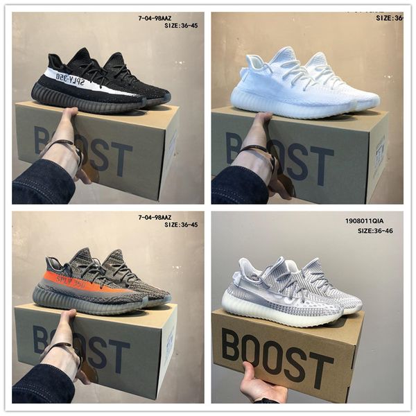 

2019 new off release sneakers 350 v2 clay hyperspace true form kanye west men women running white shoes sports sneakers a012