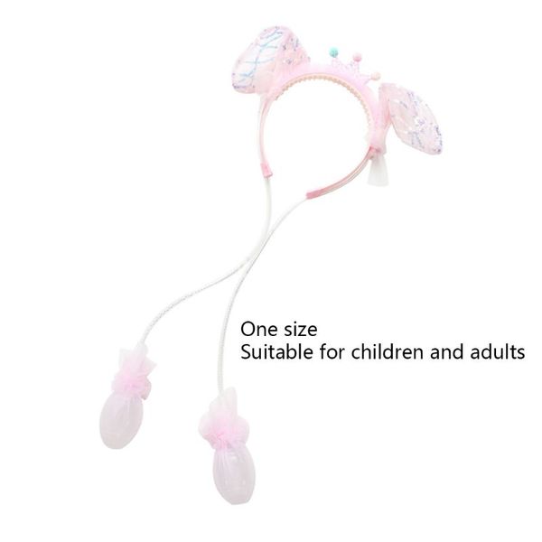 

kids ear hair hoop headband air bag toy party decor gifts d08e, Slivery;white