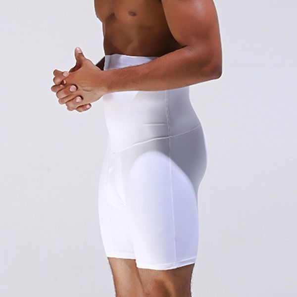 

men ultra lift slimming body shaper tummy boxer high waist brief panties fi-19ing, White;black