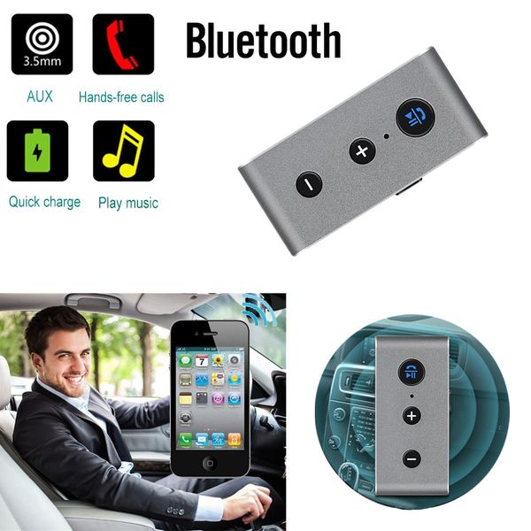 

wireless bluetooth 3.5mm aux audio stereo music home car receiver adapter mic