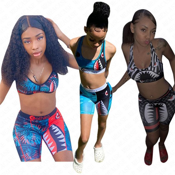 

женщины купальник 2 шт бикини костюмы push up tank жилет bras + шорты нижние swimsuits пляж бассейн купальнике tankinis s-xl d61806, White;black