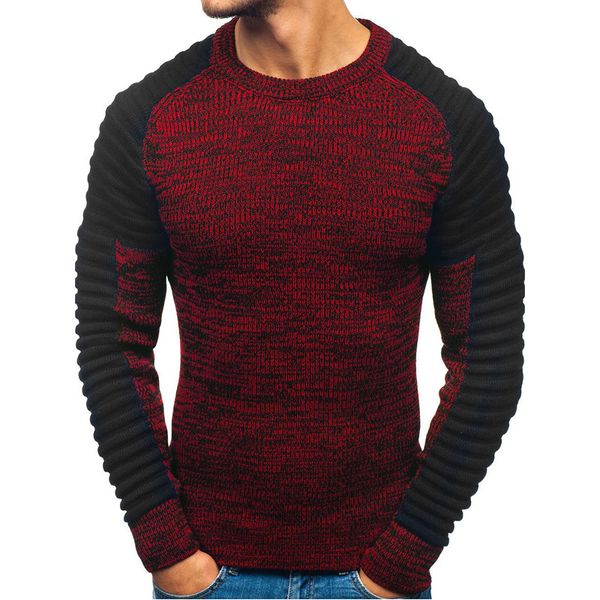 

men's casual slim winter warm sweater pullover round neck male wild jumper knitwear new arriving, White;black