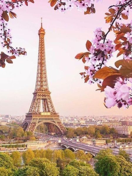 

diamond embroidery eiffel tower diamond painting 5d full cross-stitch embroidery painting