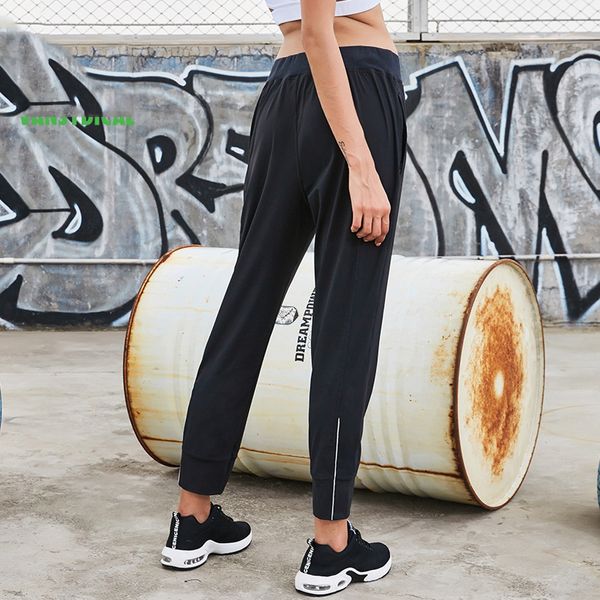 

willarde autumn sports running pants women's quick dry gym sweatpants breathable outdoor workout jogging long trousers, Black;blue