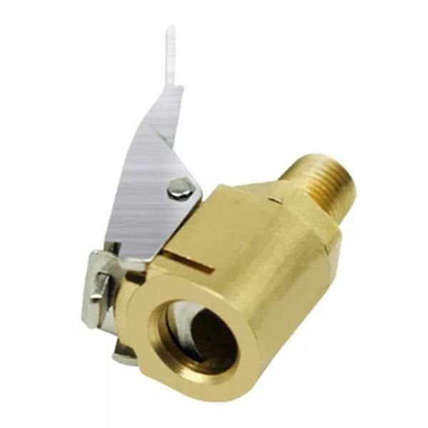 

brass lock-on tire inflator female air chuck with clip for 8v1 thread auto tires