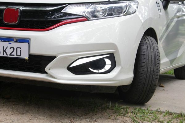 

2pcs led daytime running light for fit jazz 2018 2019 car accessories waterproof 12v drl led fog lamp decoration
