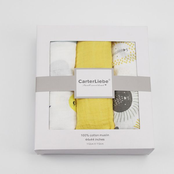 

four seasons 112 * 112cm baby newborn cotton double-layer scarf soft and breathable blanket shading shawl