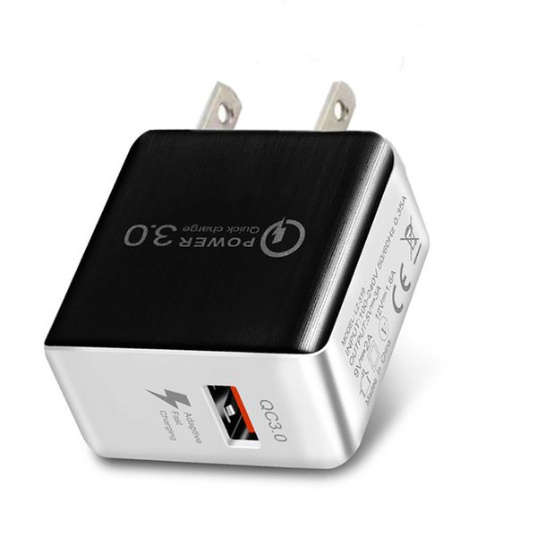 

5v 3a qc3.0 quick charger travel wall charger power adapter for samsung s8 s9 s10 htc android phone pc mp3