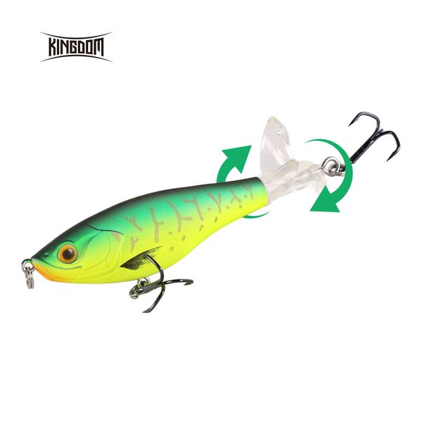 

kingdom whopper plopper fishing lures 9cm 11cm ater artificial baits soft rotating tail wobblers
