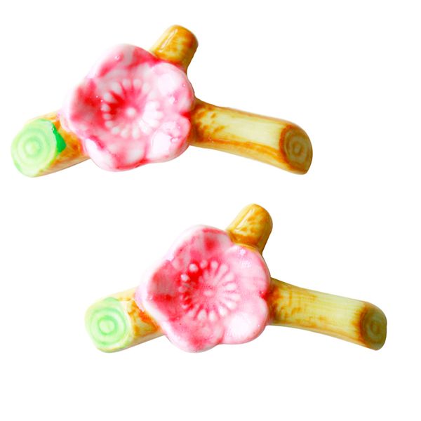 2pcs cherry blossom chopsticks holder chopsticks stand racks party favor