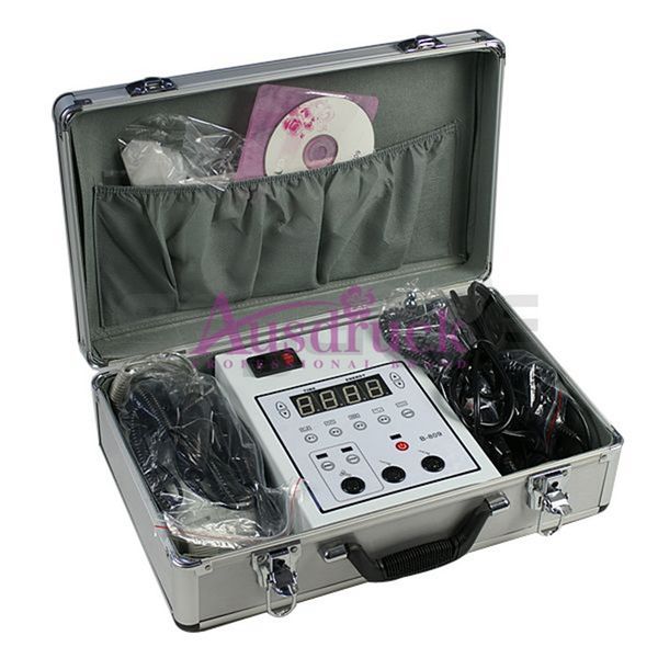 

new suitcase easy portable microcurrent bio face lift beauty device salon skin toning facial care bio cold hammer galvanic set machine, Black;white
