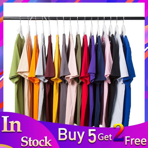 

new arrival summer man and women's o-neck short sleeve t-shirt light and comfortable t shirt 7 color plus size 115, White;black