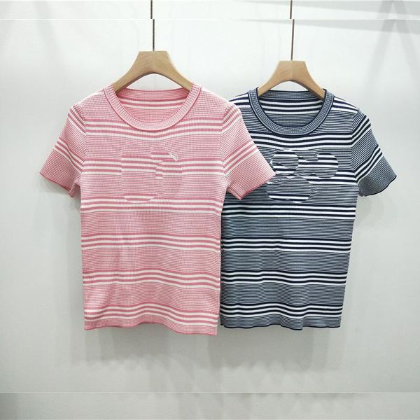 

лед и конопля гиперболоидный материал 2019 xia xiu body stretch большая полосатая трикотажная рубашка с короткими рукавами женский темпераме, White