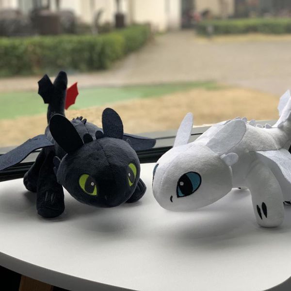 

как приручить дракона плюшевые игрушки 2019 новый фильм беззубое черный дракон фаршированные куклы черный дракон анимация плюшевые игрушки к