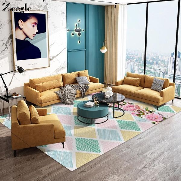 

zeegle home decoration floor rug anti slip soft doormat modern bedside carpet mat sofa coffee table area rug living room carpet