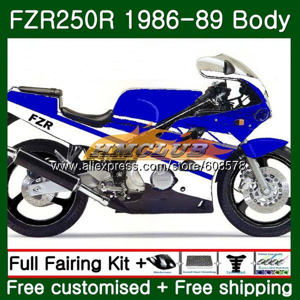

body for fzr250r fzrr fzr 250 250r 1986 1987 1988 1989 white blue 124cl.25 fzr250rr fzr-250 fzr250 86 87 88 89 fairing, Black