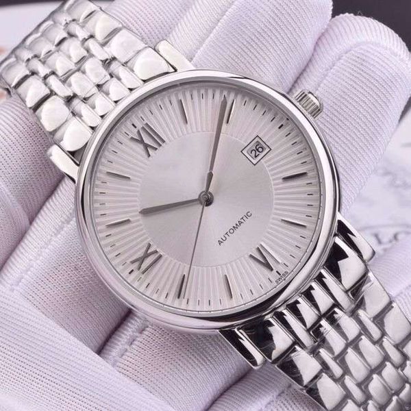 

великолепная серия мужские часы автоматические механические часы бизнес досуг мужские часы, Slivery;brown