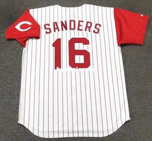 

custom reggie sanders cincinnati stitched 1995 majestic vintage home baseball jersey retro mens jerseys running, Black;blue