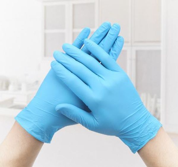 

в наличии! dhl готов к отправке! премиум синий нитрил экзамен латекс бесплатно одноразовые перчатки порошок бесплатно (не латекс) пакет из 1