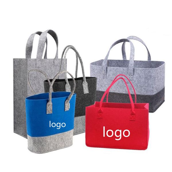 

100pcs felt sopping bags custom logo bags felt custom any size logo color