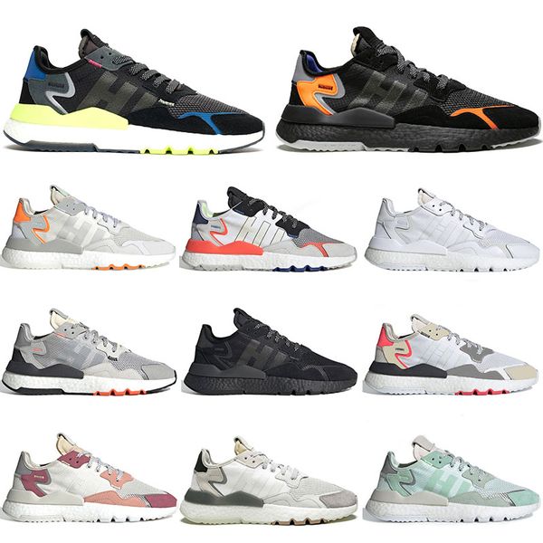 

trainers nite jogger shoes mesh 3m reflective triple core black grey pink women mens traner fashion designer outdoors sports sneakers