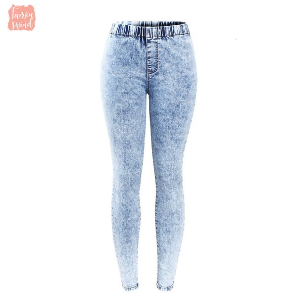 

джинсы new plus размер ультра эластичный acid омывается женщина джинсовые брюки mid для женщин карандаш брюки skinny jeans, Blue