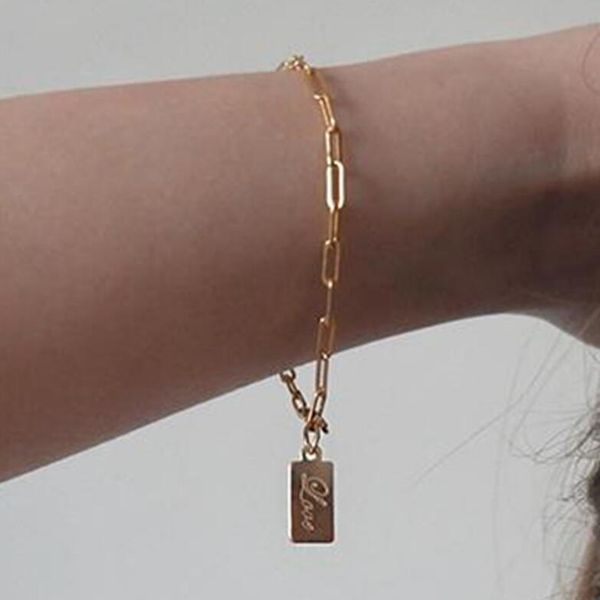 

designer jewelry titanium steel bracelets love pendant 14k gold plated bracelets graceful for women fashion, Golden;silver