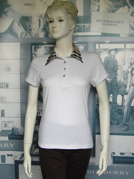 

19ss New Womens Designer T Shirts Turn-down Collar Plaid Printed Designer Brand T-shirts Short Sleeve Models Women Polo Shirts