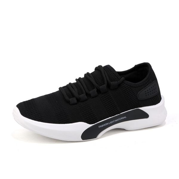 

training fitness leisure fashion sports shoes men's travel shoes non-slip treadmill large size foreign trade men's, Black