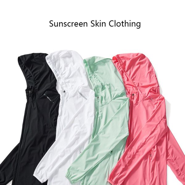 

outdoor skin coat men's women's ice silk stretch sunscreen jacket couple quick-drying outdoor skin windbreaker fishing jacket, Blue;black