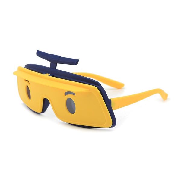 

fashion children's cartoon polarized sun glasses silicone kids sunglasses soft helicopter modeling cute boys and girls glasses spars, Blue