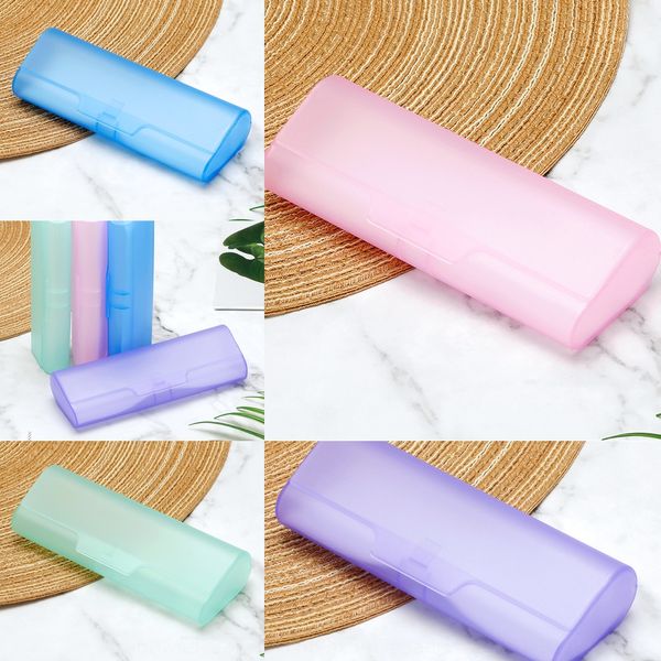 

translucent glasses plastic 4-color transparent presbyopic glasses box light pp hard plastic box