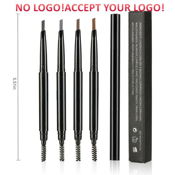 

no branddouble end eyebrow pencil waterproof natural pomade eye brow pen with brush accept your logo