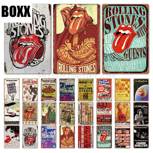 

rock band metal poster plaque metal vintage metal tin sign wall decor for man cave bar pub man cave rock n roll decorative plate