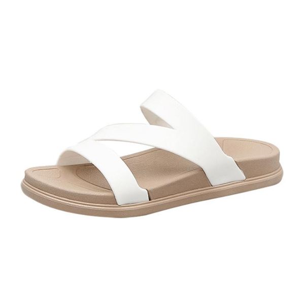 

running shoes women sandals designer shoes slide summer fashion wide flat slippery sandals slipper flip flop size 36-41, Black