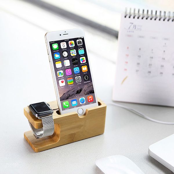 

Eco friendly bamboo charging tation dock univer al platform tand holder for apple watch iwatch iphone and am ung galaxy