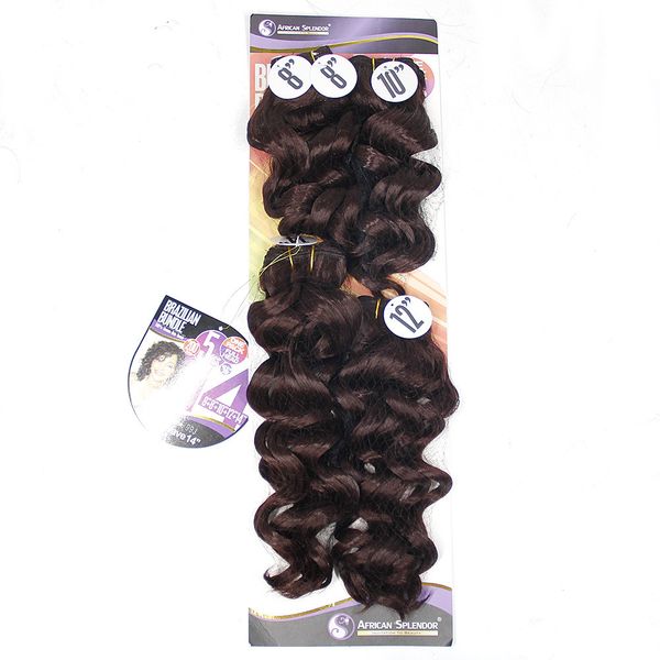 Synthetic Weft Hair Brazilian Bundle Pack Full Head Jerry Curly