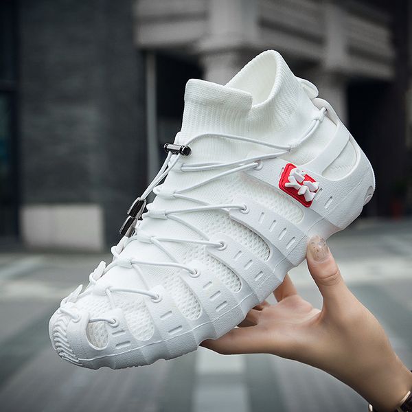 

women sneakers flat knitting sock comfortable ladies shoes light weight slip on casual for female footwear tenis zapatillas muje, Black