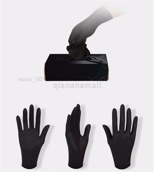 

pcs disposable 100pcs nitrile gloves white non-slip acid and alkali laboratory rubber latex gloves household cleaning products stock y200421