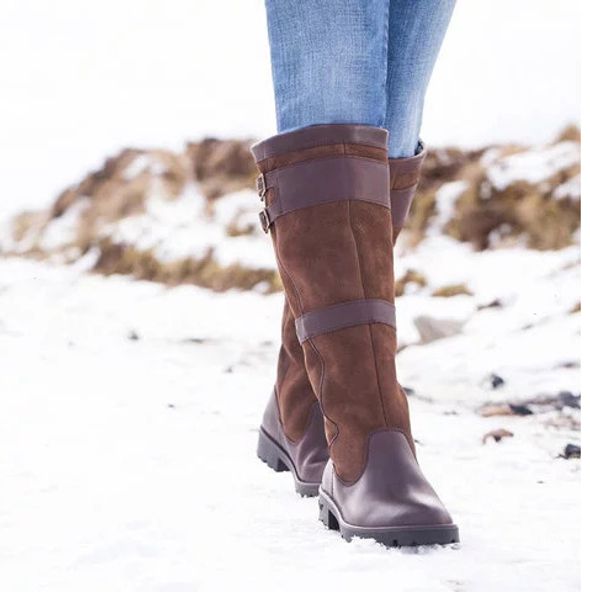 

winter women walking shoes pu leather long boot ladies low heel plus-size 34-43 high-biker knee-high boots female footwear, Black