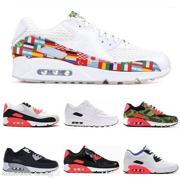 

arrivel new 90 mens running shoes triple black white usa oreo black croc women trainer breathable sports shoes size 36-45