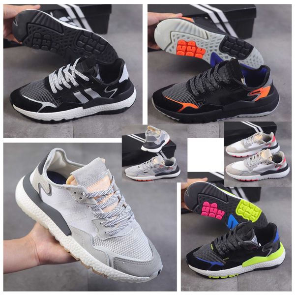 

2019 fashion nite jogger 3m reflective running shoes triple black white breathable men women outdoor sports sneakers 36~45