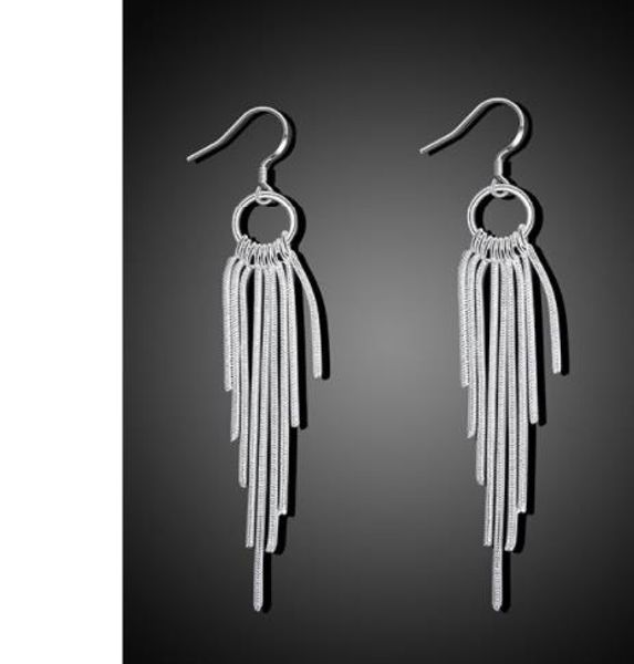 

selling earrings female fashion fashion popular earrings long tassel silver jewelry wholesale girlfriend gift